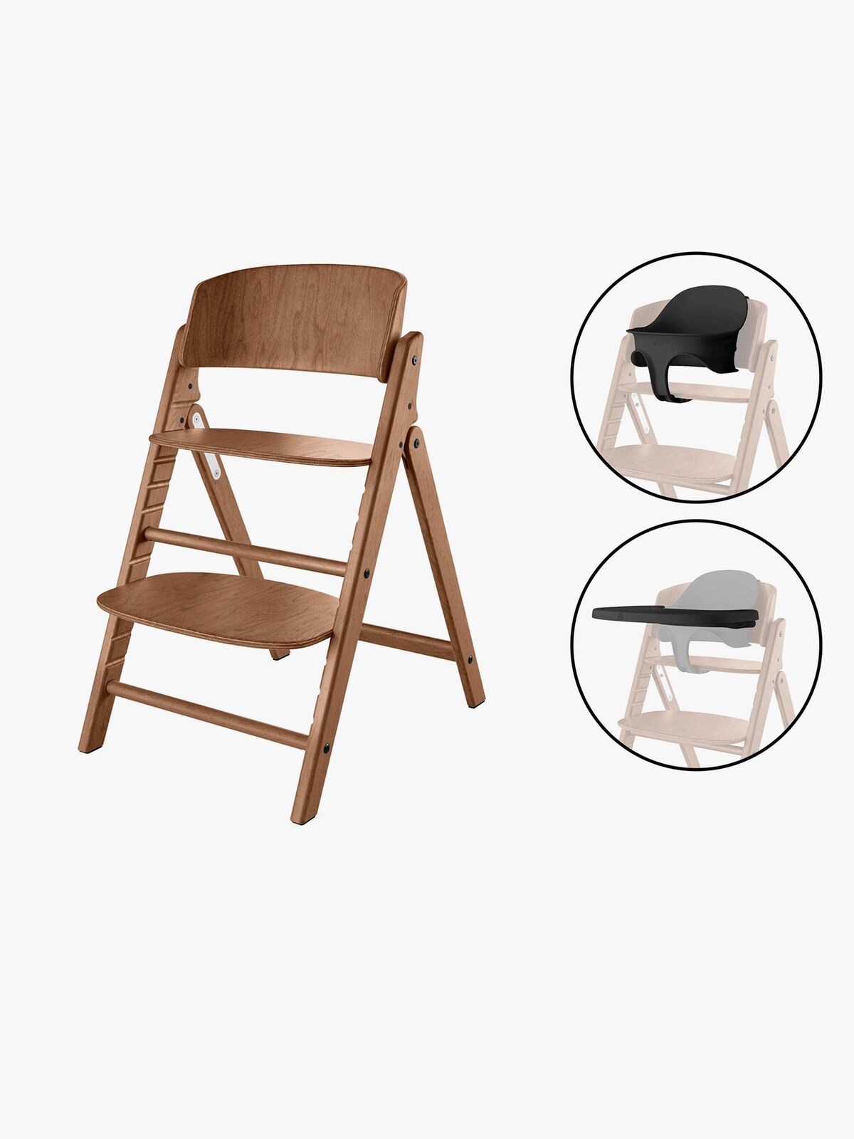 Cybex Click & Fold Matstol 3-in-1, All Natural Dark