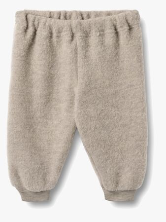 Wheat Kinnie Ullfleecebukse Merinoull, Khaki Melange