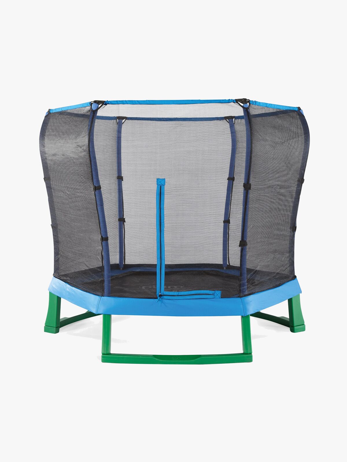 Plum Junior Jumper Trampoline inkl. Sikkerhetsnett 220 cm, Blå/Grønn