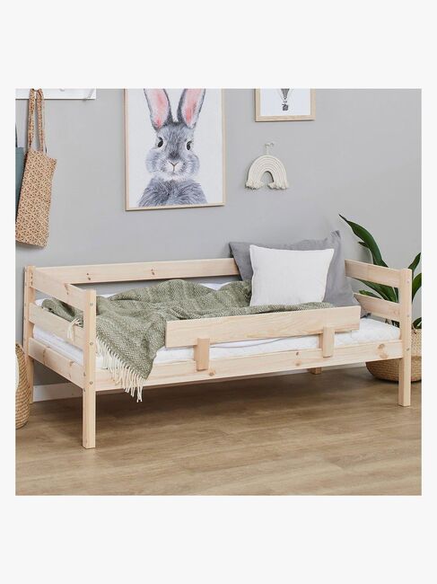 Hoppekids ECO Comfort Enkeltseng med Sikkerhetsskinne 70x160, Tre