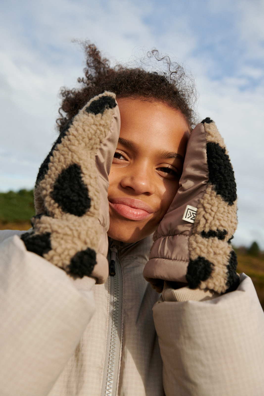 LIEWOOD Grethe Fleecehansker, Mega Leo/Oat Mix