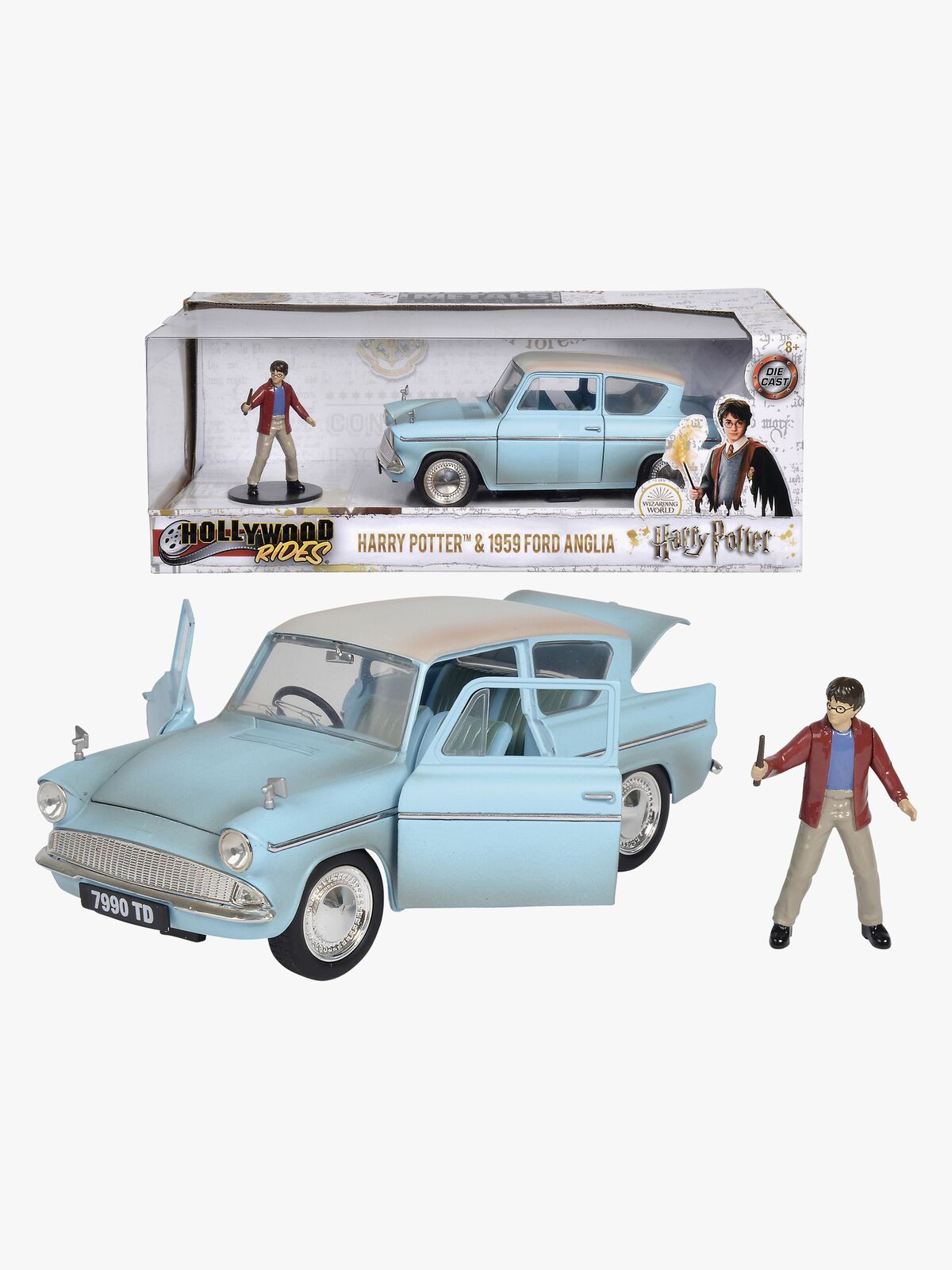 Harry Potter Bil 1959 Ford Anglia 1:24 med Figur