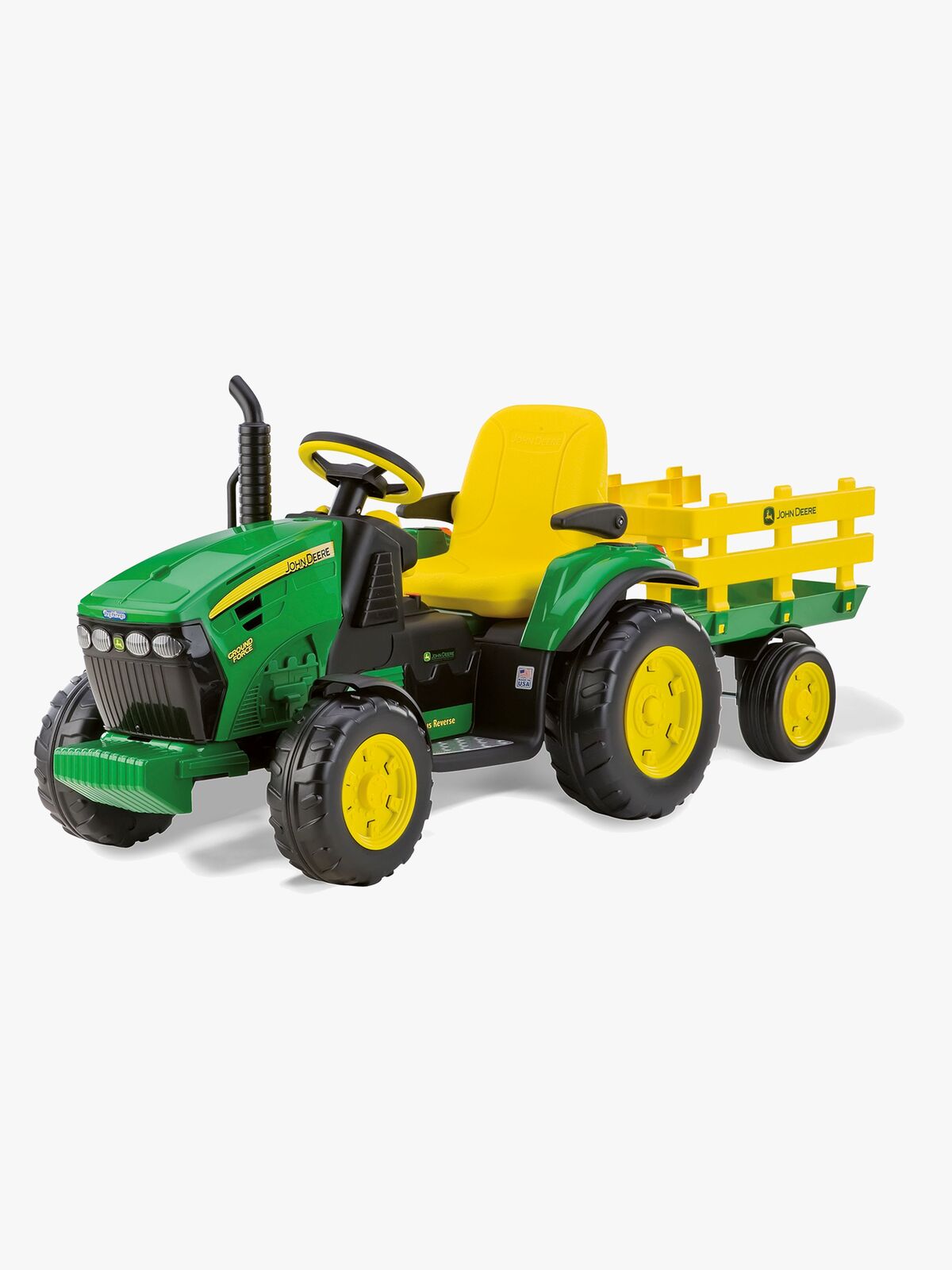 Peg Perego John Deere Ground Force Eltraktor med Tilhenger