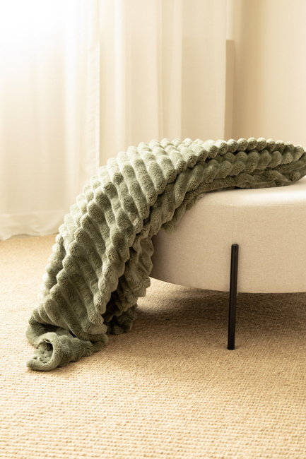 KMCarpets Stripe Pledd 130x170, Grønn