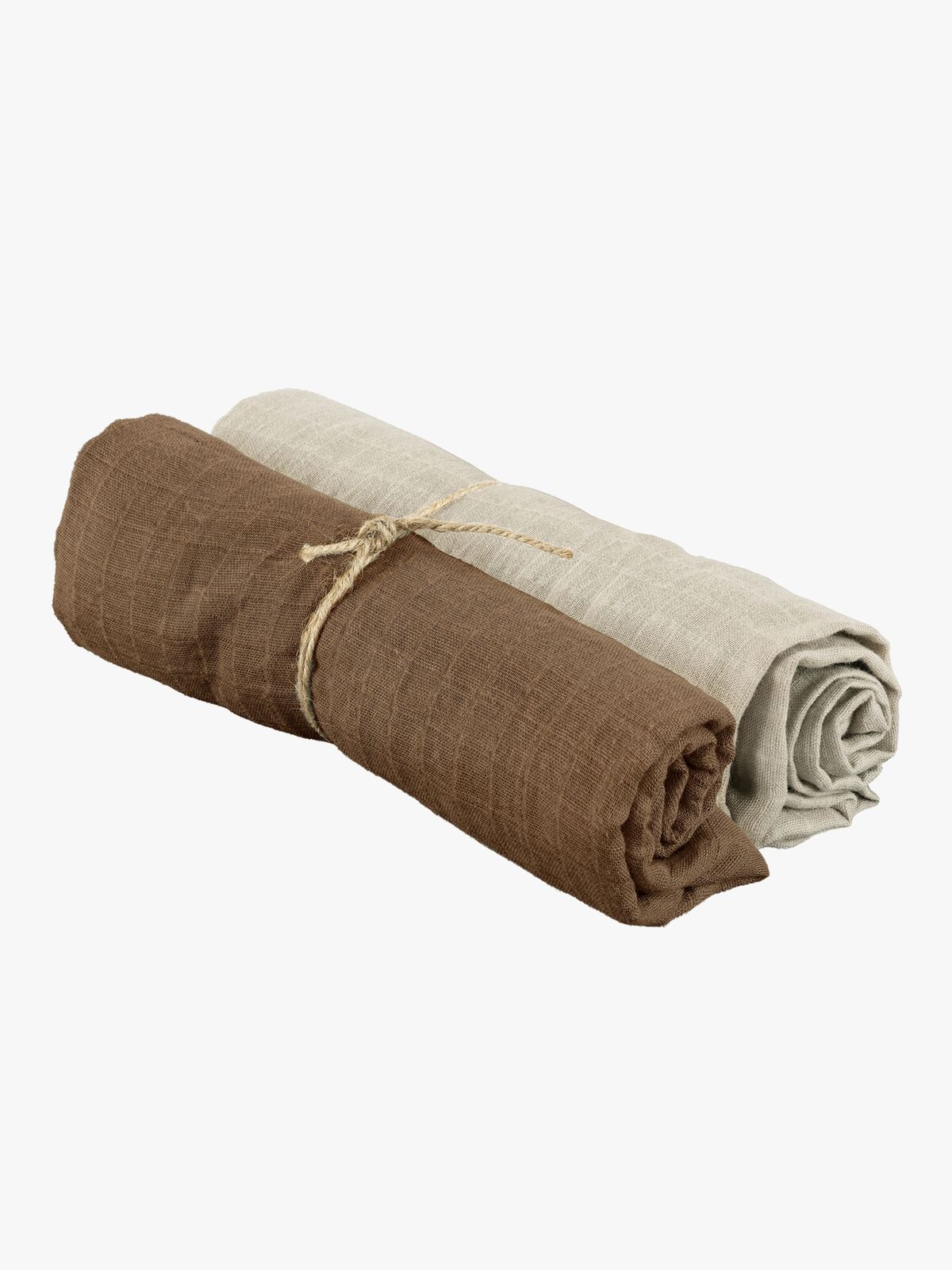 Borganäs Musselinteppe 70x70 2-pack, Taupe