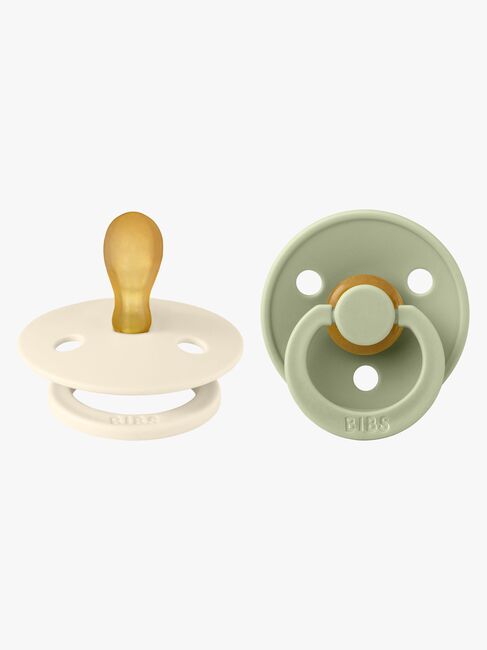 BIBS Colour Smokker 2-pack Lateks Str 1, Ivory/Sage