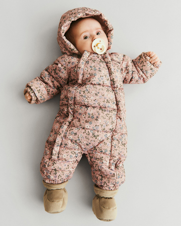 Wheat Edem Babydress, Rose Powder Flowers