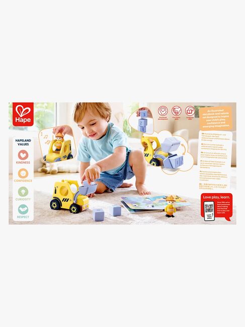Hape Eventyrbok med Lekesett The Buzzing Bulldozer