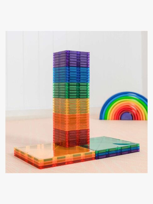 Connetix Magnetiske Byggeklosser Rainbow Square 42 Deler