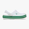 Crocs Crocband Kids Sandaler, White/Green Ivy