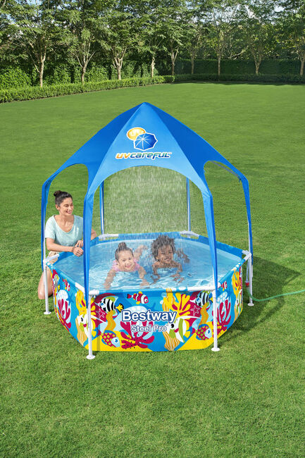 Bestway Steel Pro Barnebasseng Splash-in-Shade Play