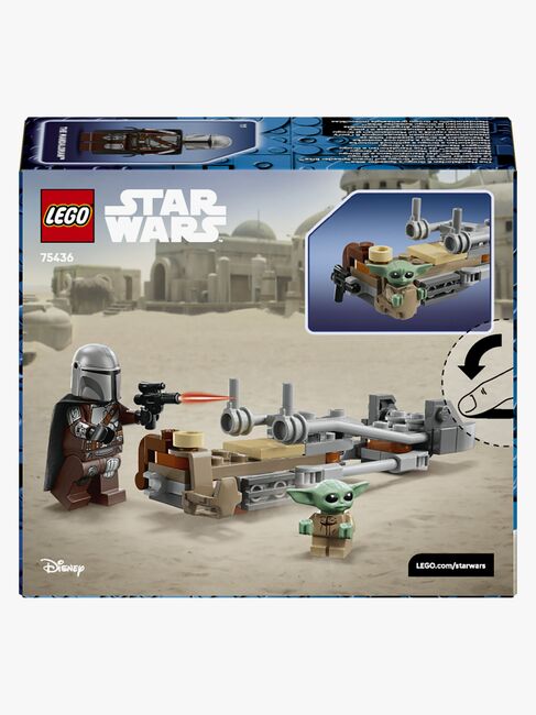 LEGO Star Wars 75436 Mandalorianeren og Grogus speedersykkel
