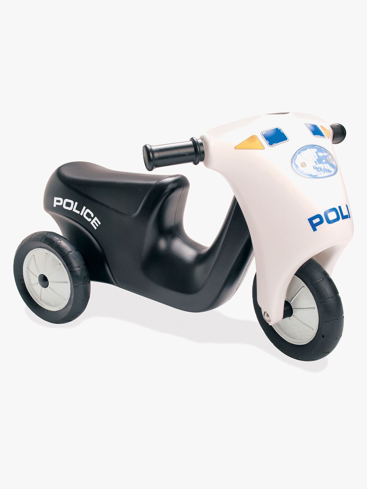 Dantoy Politimoped Gummihjul, Svart/Hvit