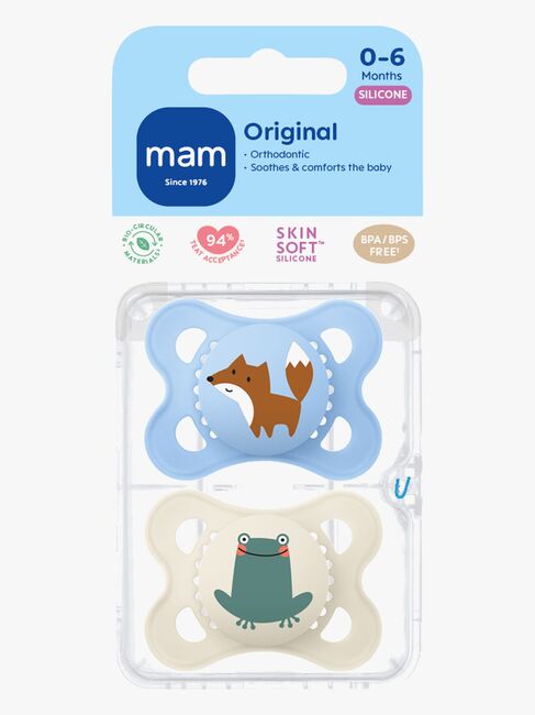 MAM Orginal Silikon Smokk 0-6m, Blå