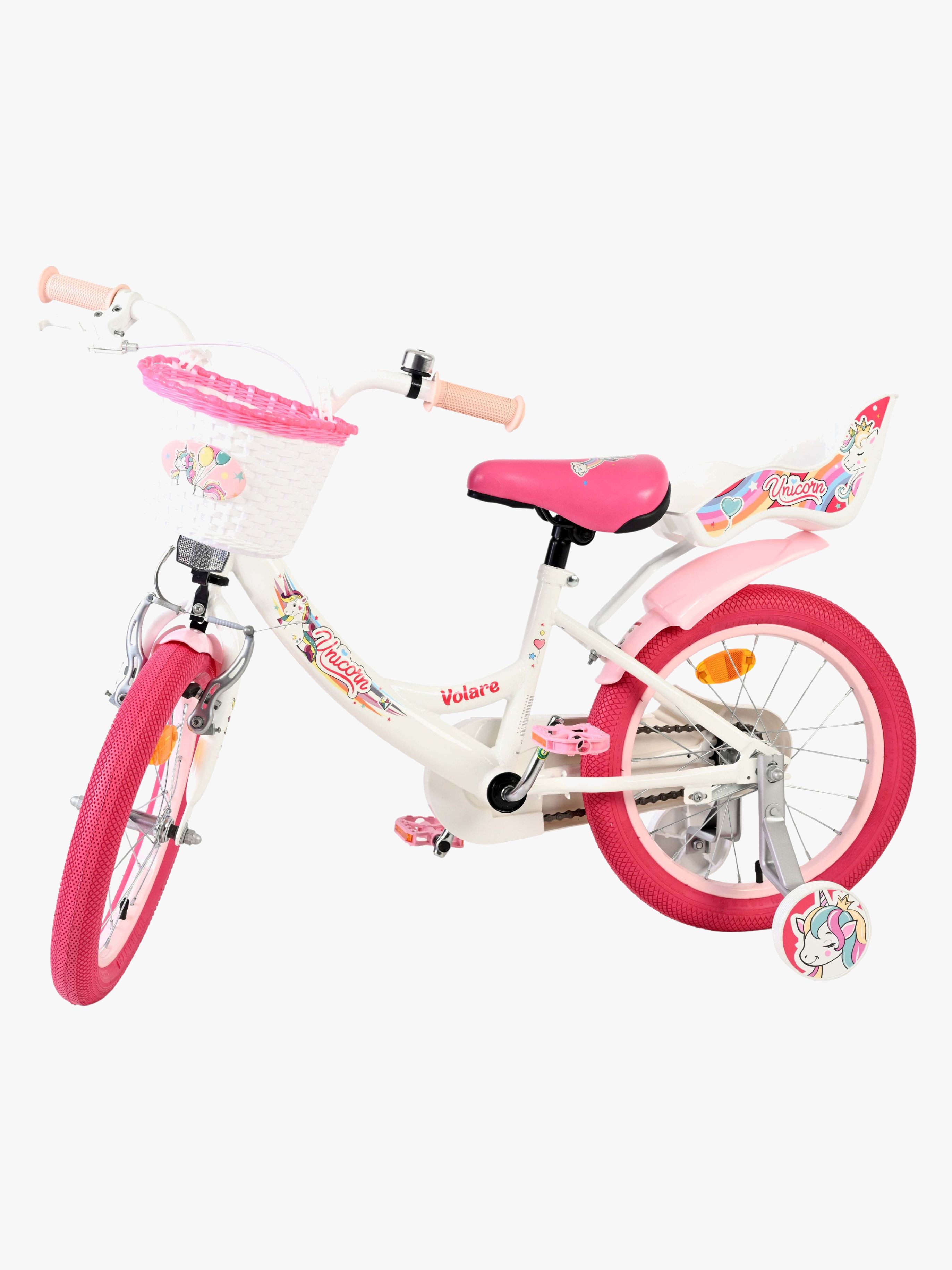 Volare Unicorn Sykkel 16 Tommer, Hvit - Barnesykler - Metall,Plast,Gummi
