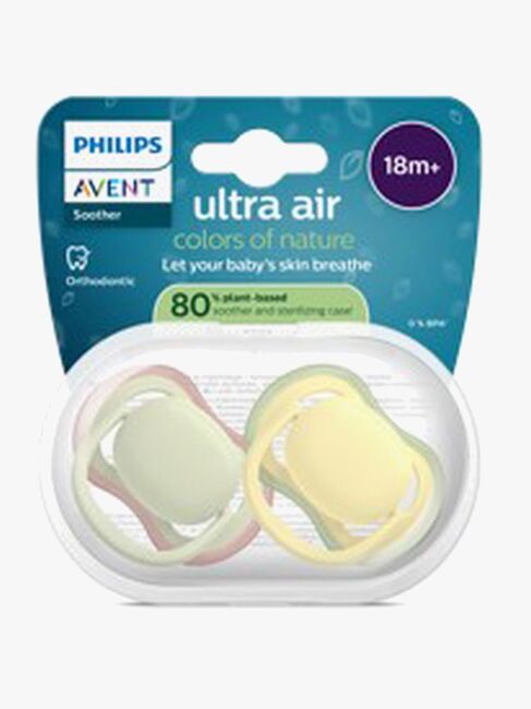 Philips Avent Ultra Air-smokk 18m+ 2-pakning, lysegrønn/gul