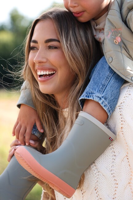 Viking x Kenza Gummistøvler, Light Green/Apricot