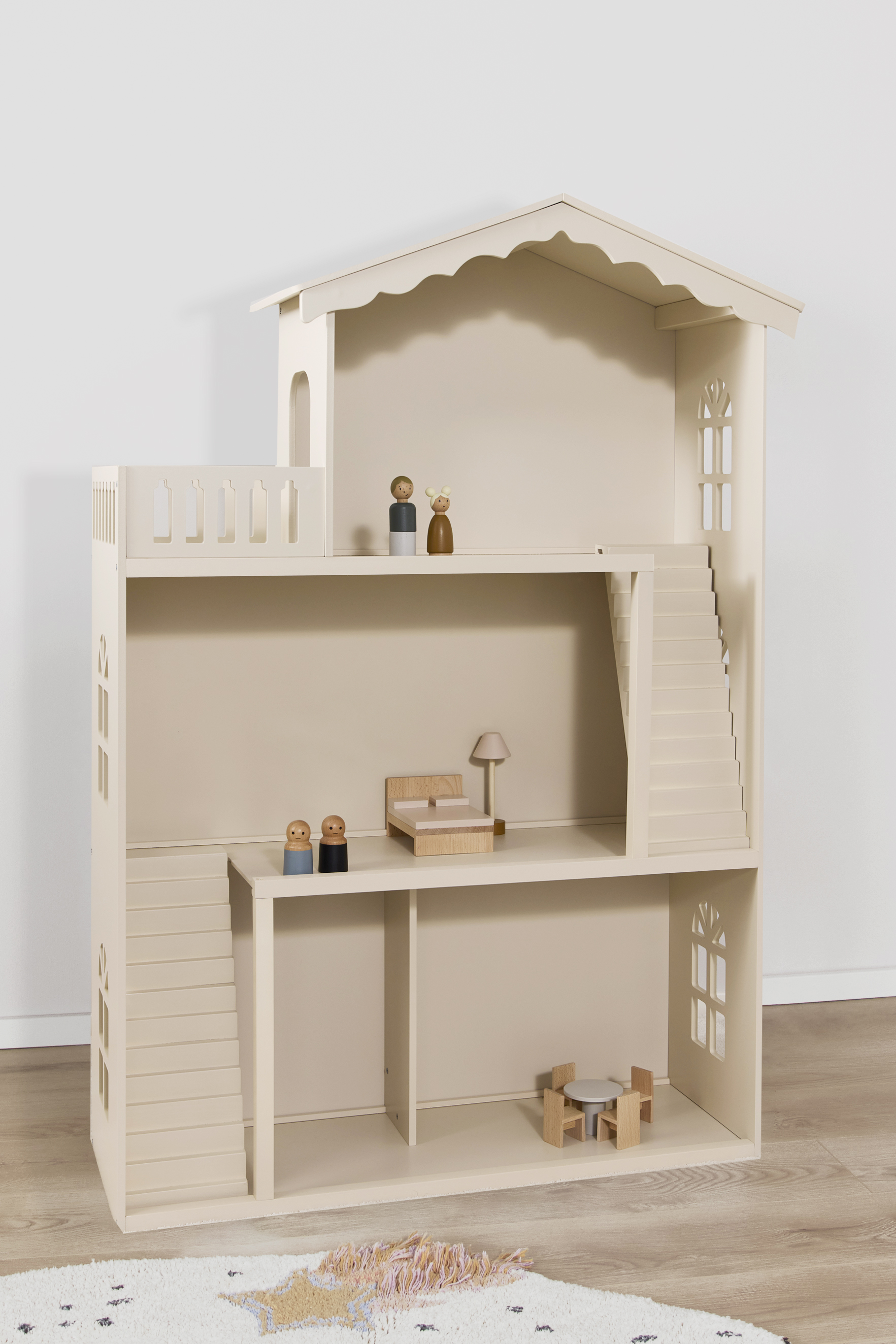 Alice & Fox Dukkehus, Beige - Dukkehus - MDF