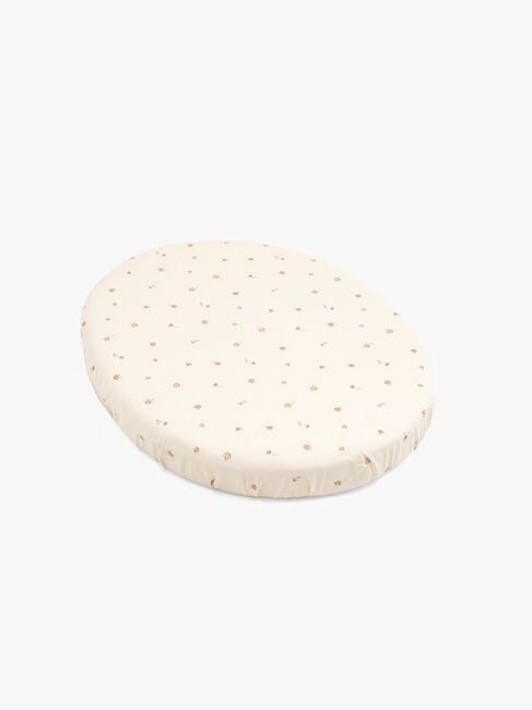Stokke Sleepi Mini V3 Stretchlaken, Flower Ecru