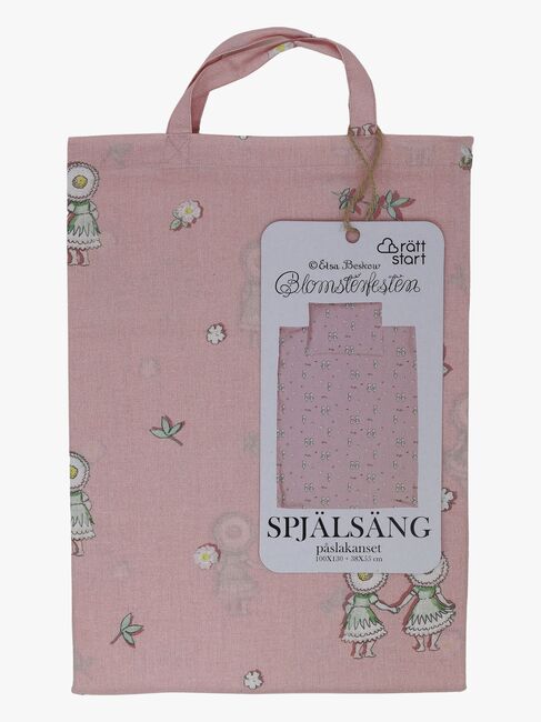 Elsa Beskow Blomsterfesten Sengesett 100 x 130 Sprinkelseng, Rosa