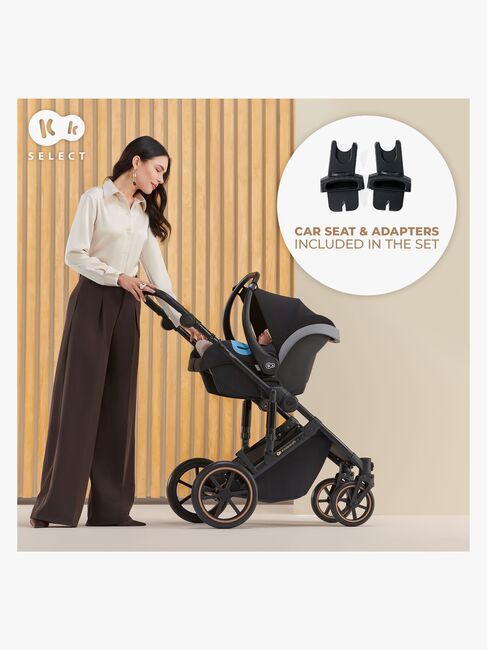 Kinderkraft PRIME 2 3-in-1 Duovogn Travelsystem inkl. Mink Pro, Sandrose Beige