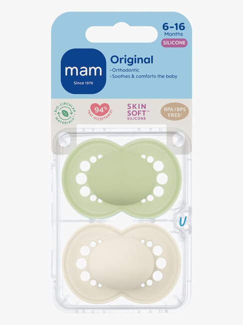 MAM Orginal Smokker Silikon 2-Pakk 6-16m, Grønn