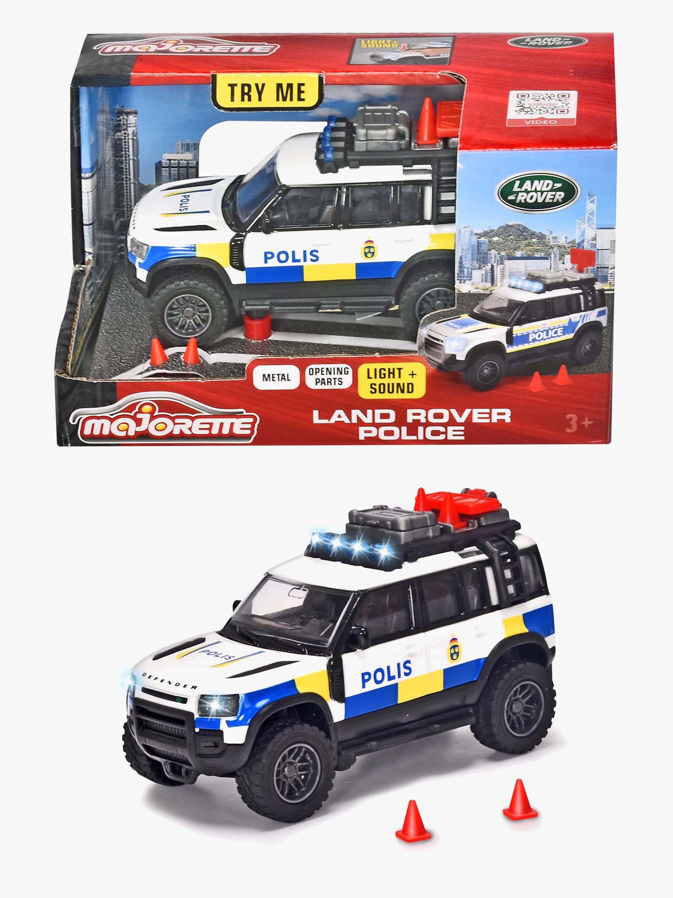 Majorette Grand Series Land Rover Svensk Politibil - Øvrig