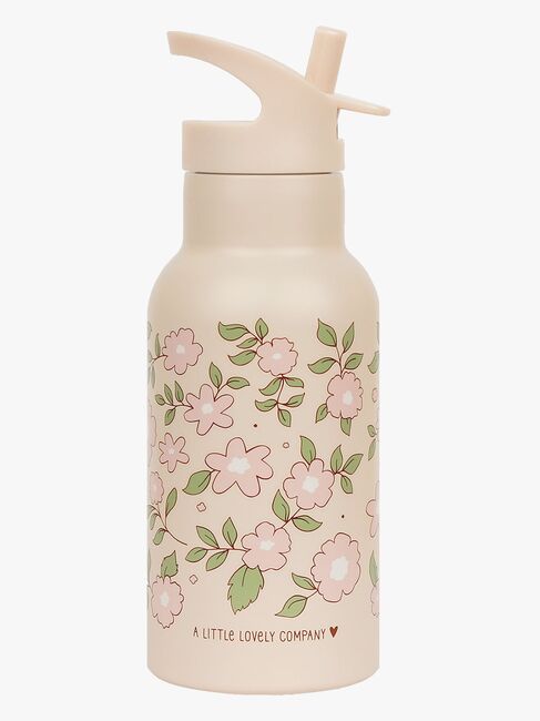 A Little Lovely Company Vannflaske Blomster 350 ml, Rosa