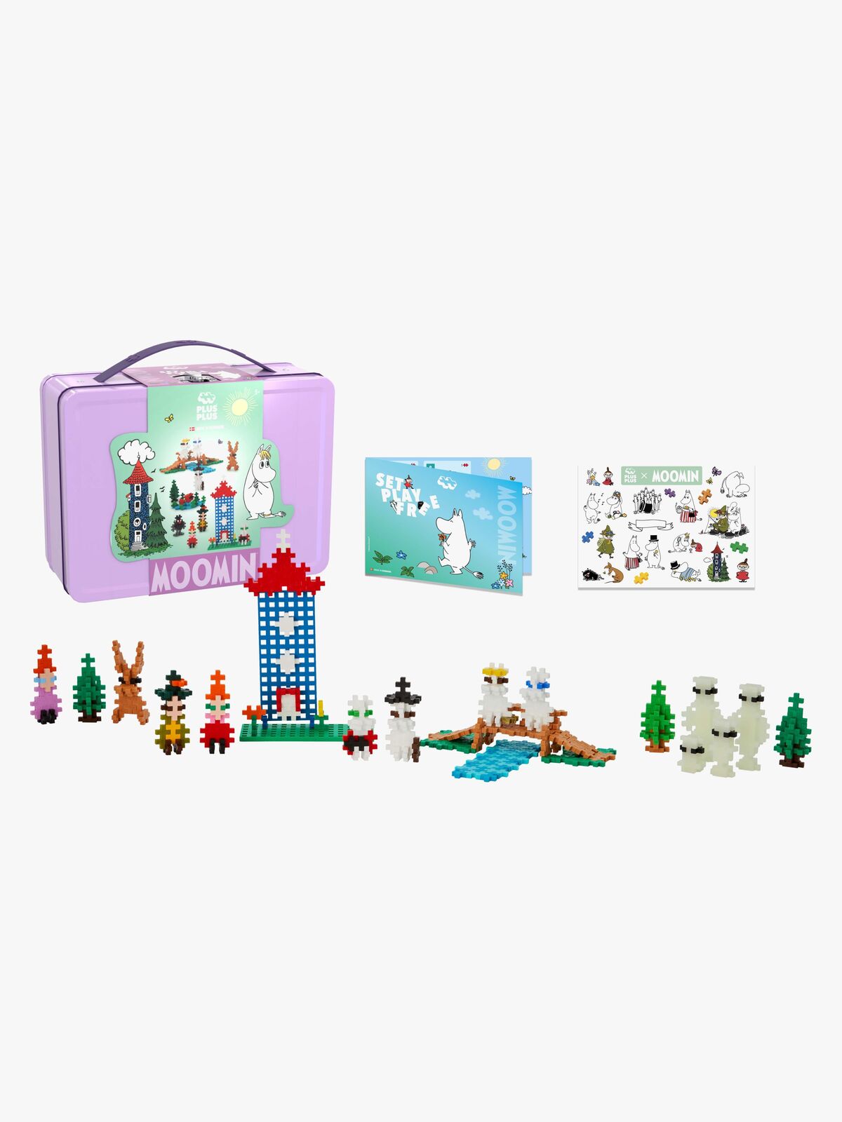 Plus Plus Mummidalen Tinbox Byggesett 500 Deler, Lilla