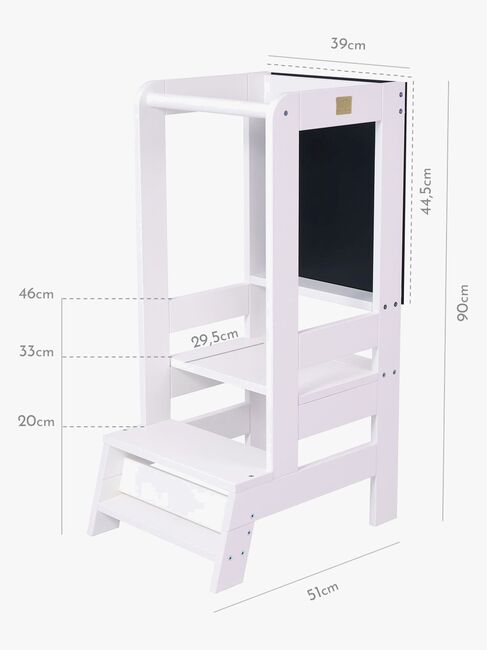 Meowbaby Læringstårn med Tegnebrett, Hvit