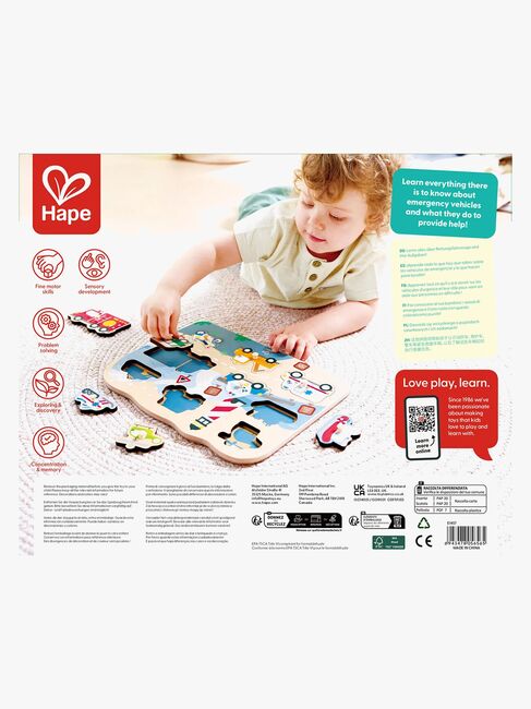 Hape Knottepuslespill Utrykningskjøretøy 10 Brikker