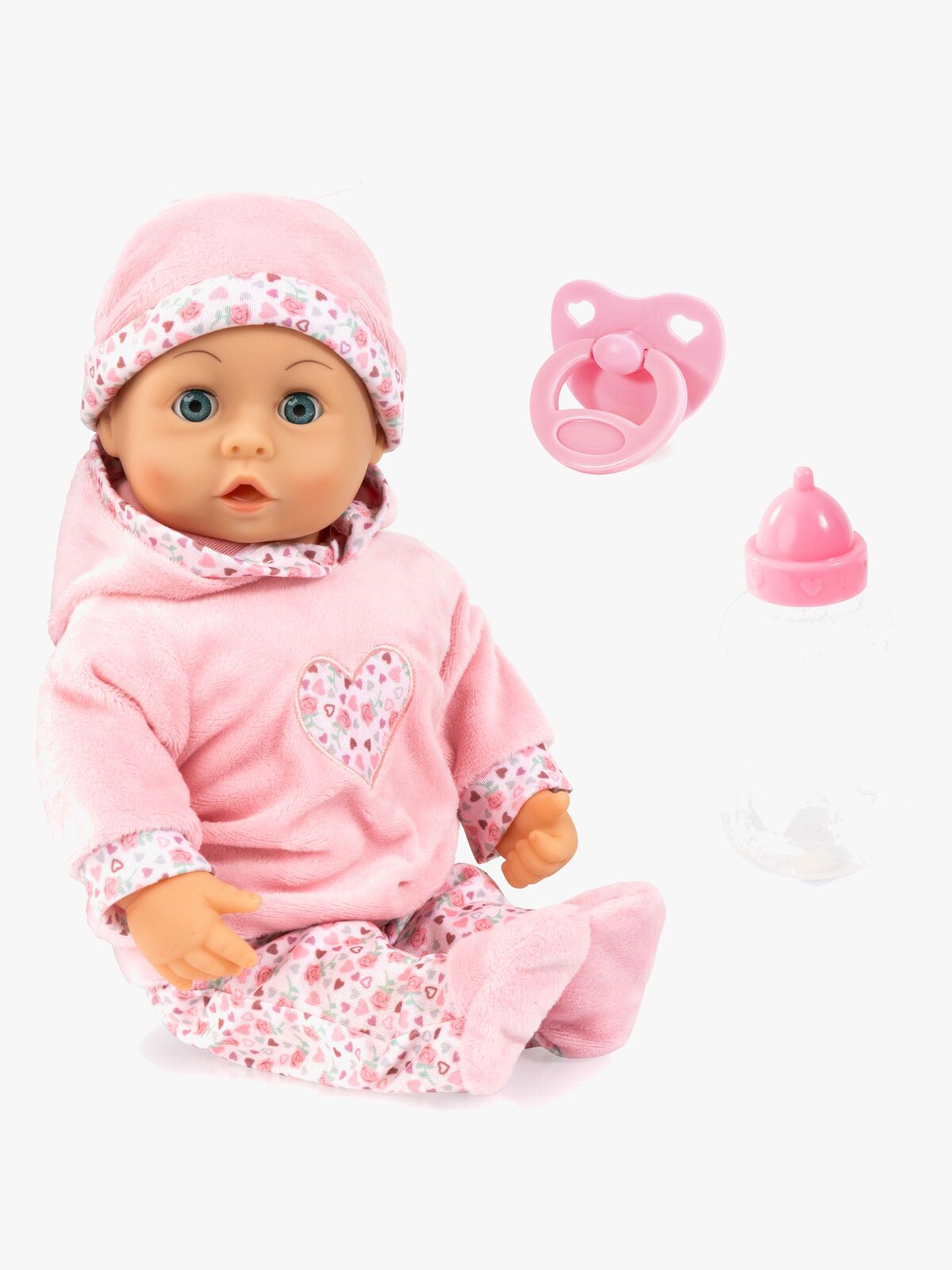 Bayer Design First Words  Interaktiv Dukke 38cm, Rosa Blomster