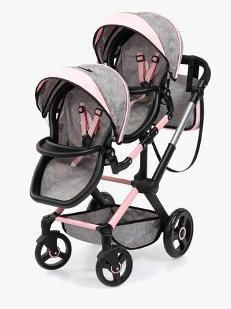 Bayer Design Xeo Twin Tvillingdukkevogn, Grå
