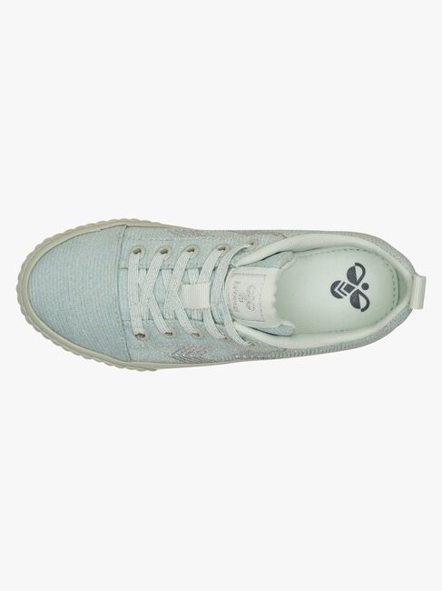 Hummel Base Court Glitter Jr Sneaker, Pale Aqua