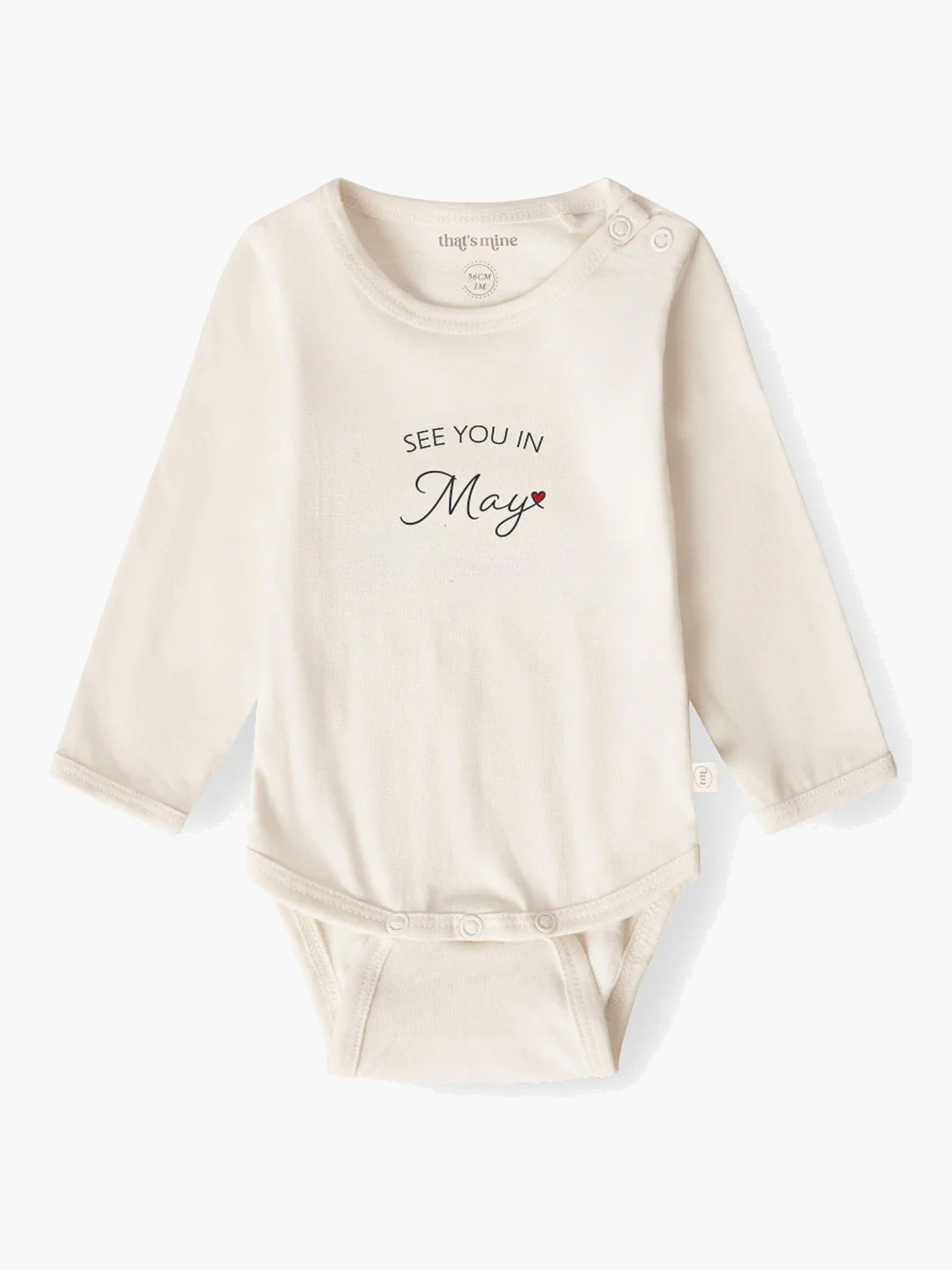 That's Mine Obi Announcement Body, See you in may - Gaver til nybakte foreldre - Bomull