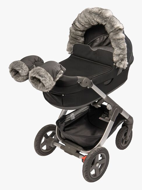 Tinkafu Barnevognvotter, Grey Faux Fur