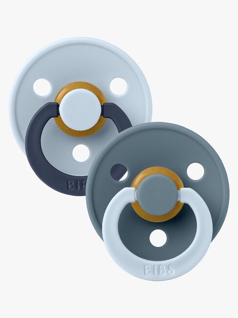 BIBS Studio Colour Fusion Smokk 2-Pakk Str 3, Baby Blue Petrol mix