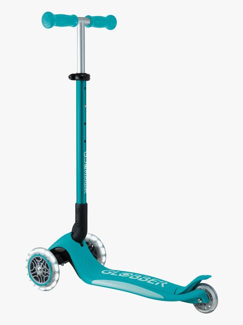 Globber Primo Sammenleggbar Plus Lights V2 3-hjuls Sparkesykkel, Marineblå