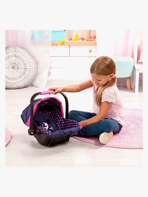 Bayer Design Bilstol med kalesje til dukke, Blå