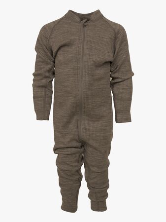 Lindberg Rib Merino Undertøysdress Merinoull, Potato