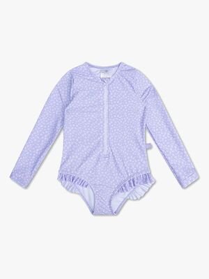 Swim Essentials  Langermet UV-Drakt, Lilla Leopard