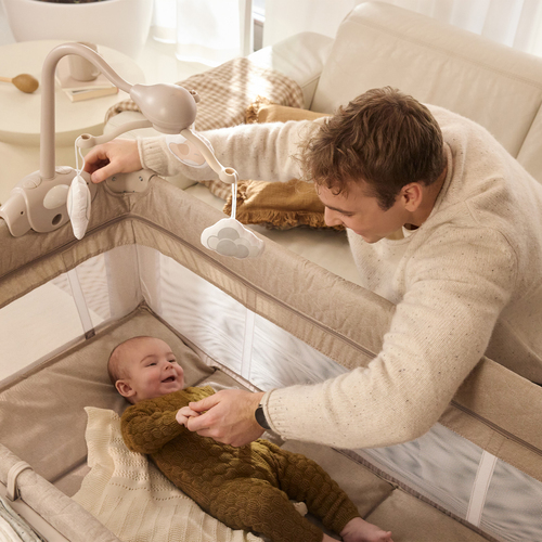 Kinderkraft LEODY UP Reiseseng med Tilbehør, Beige