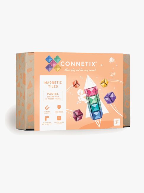 Connetix Magnetisk Byggekloss Pastel Square 40 Deler