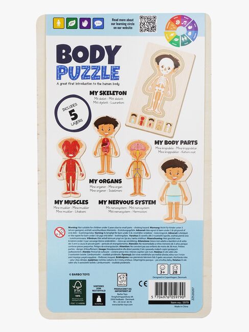 Barbo Toys Kroppspuslespill, Blå