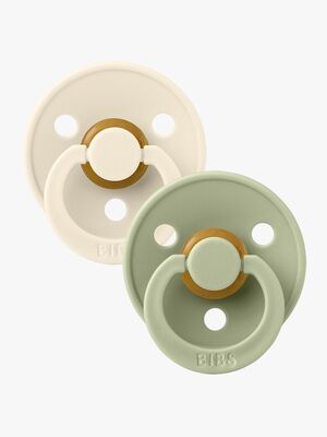 BIBS Smokk Colour 2-pack Lateks Størrelse 2, Ivory/Sage