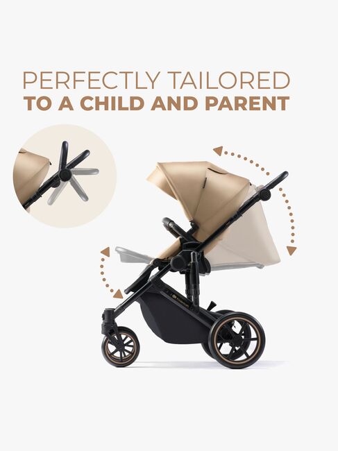 Kinderkraft PRIME 2 3-in-1 Duovogn Travelsystem inkl. Mink Pro, Sandrose Beige