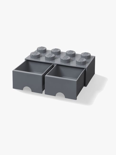 LEGO Oppbevaring Med Skuff 8, Dark Grey