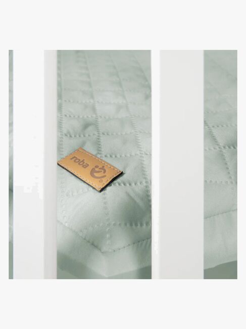 Roba Hexagon Lekegrind med Hjul, White & Green