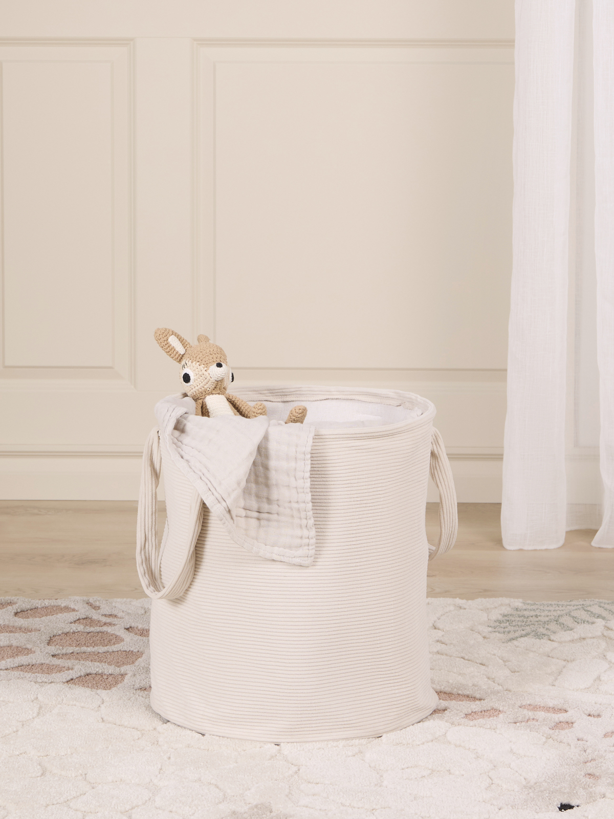 Alice & Fox ABLE Oppbevaringskurv, Beige Manchester