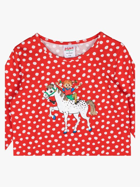 Pippi Langstrømpe  Langermet Genser, Red